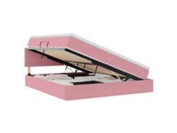 Maison Exclusive - Cama Con Almacenamiento Rosa 180 X 200 Cm Terciopelo