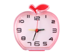 Mini reloj despertador silencioso y sencillo para dormitorio (rosa)