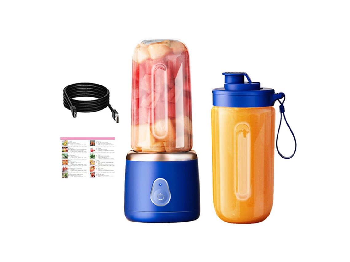 Licuadora portátil recargable Digitallab, de grado alimenticio, 400 ml, vaso doble ()