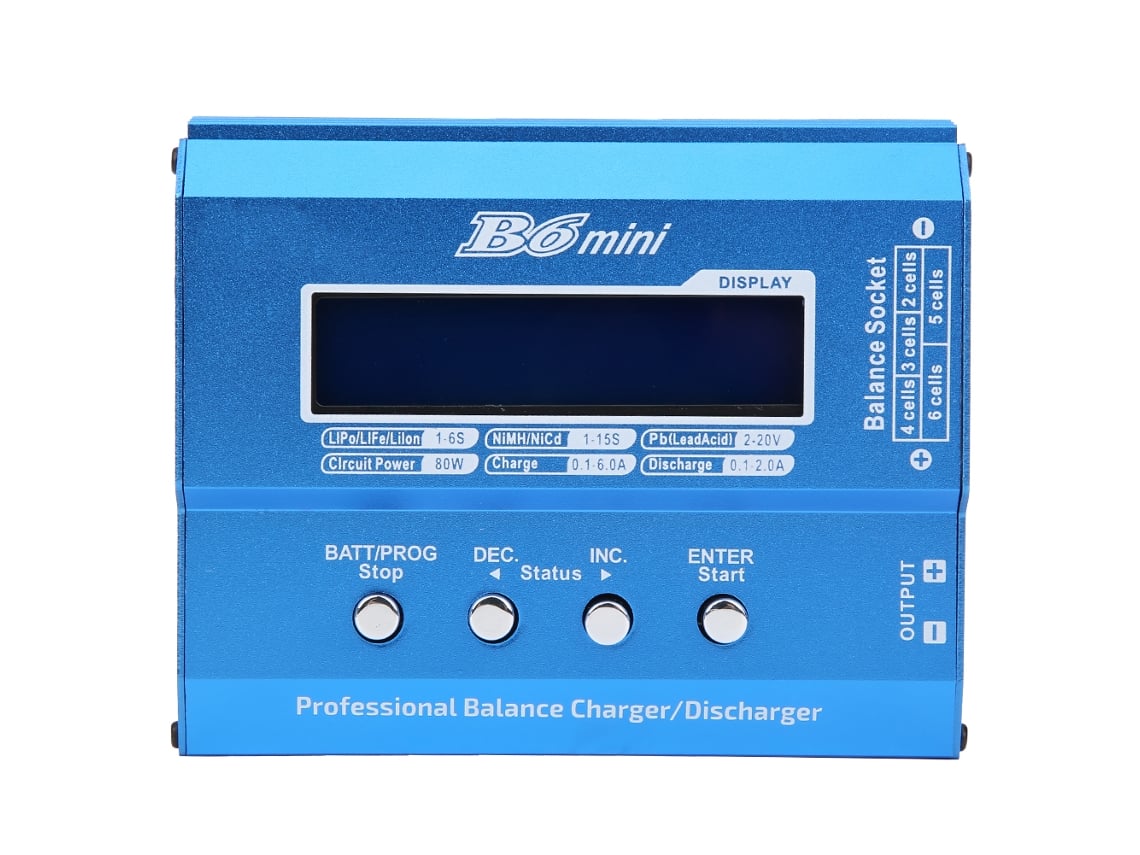 Cargador De Baterías Inteligente Digital Balanceado B6mini De 80 W Para Aeromodelos De 11,0-18,0 V Cc