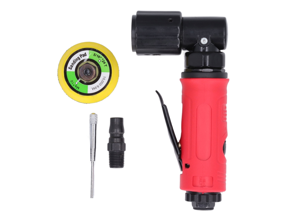 Pulidora Neumática Industrial De 2 Pulgadas Y 90° Con Baja Vibración Para Lijado De Muebles.