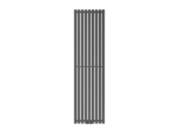 Radiador toallero de panel para baño 1800x480mm antracita recto conexión central LUXEBATH