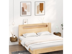 Mesitas de Noche LOVELY HOME Mesinha de Parede 2 Pcs 35X35X20 Cm Carvalho Fumado