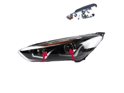 Conjunto de faros, fuente de luz, material PP, voltaje de 12 V, LED OEM