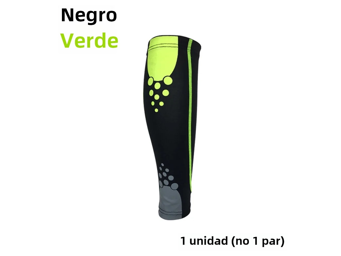(negro/verde L) Mangas De Compresión Deportivas Para Pantorrillas Para Correr Y Andar En Bicicleta