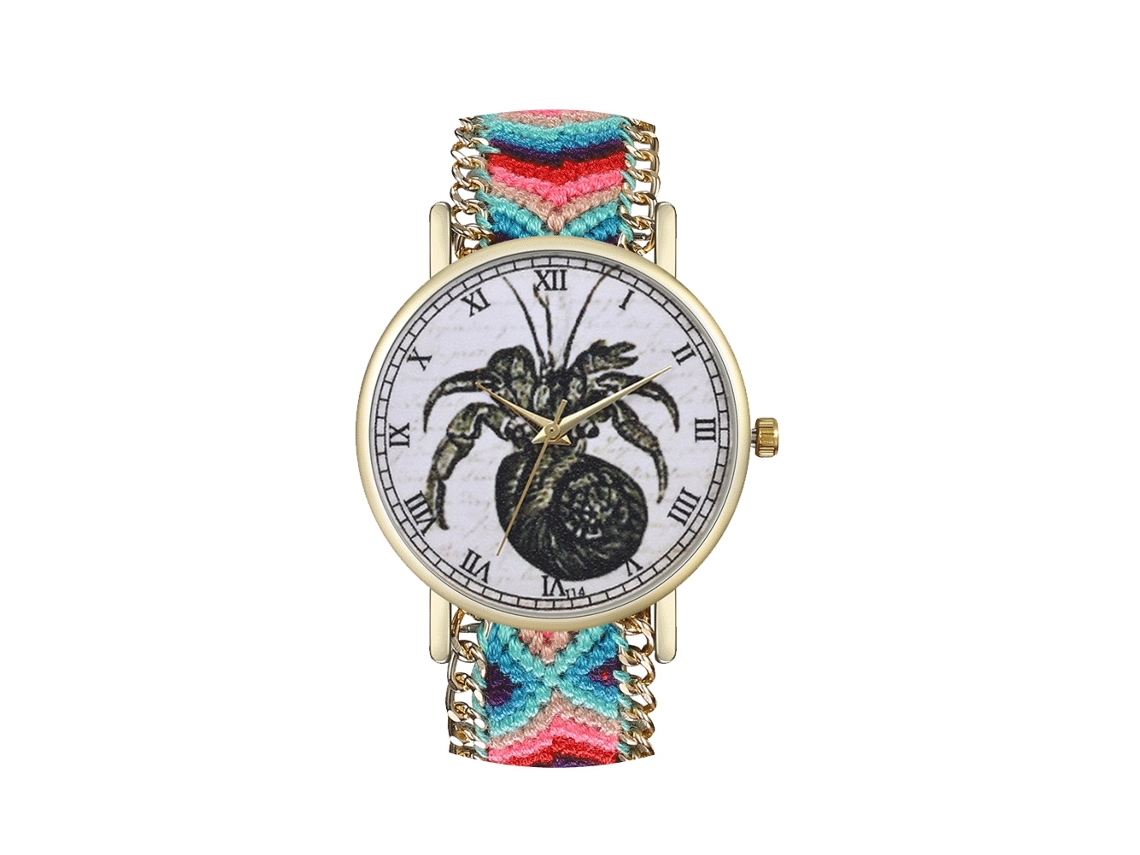 Reloj De Pulsera De Cuarzo Con Correa De Lana Sencilla, Estilo Casual Y Moderno T14-fg(1)