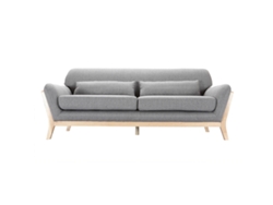 Sofá Escandinavo 3 Plazas Gris Patas Madera Yoko MILIBOO