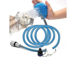 Ducha 2 en 1 para perros y gatos con cepillo integrado para higiene y masaje, ideal para perros de razas grandes y medianas. Nostalgia88