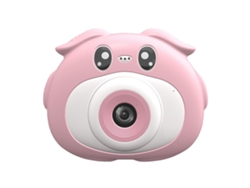 Minicámara deportiva 4K HD para niños con forma de cerdito, cámara de juguete digital para niños