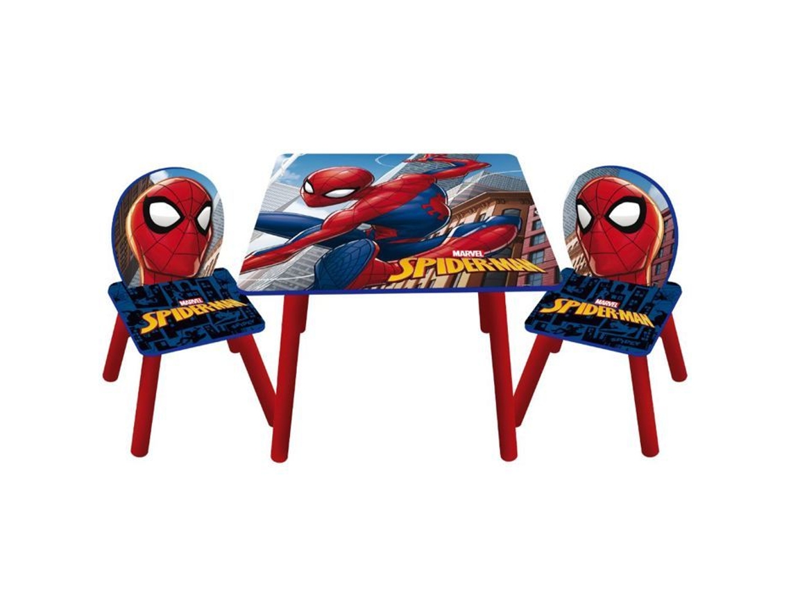 Juego de mesa con 2 sillas de Spiderman Marvel