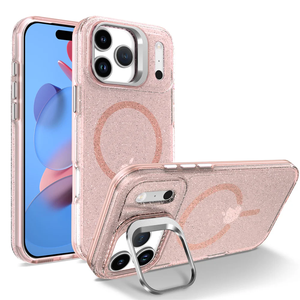 (iphone 14 Pro, Rosa) Funda Magnética Magsafe Para Iphone, Funda Protectora Transparente