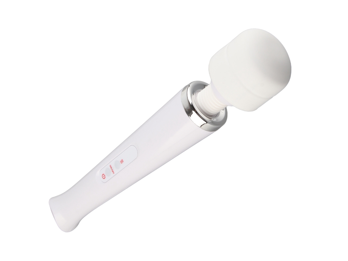 Vibrador De Mano Recargable 8 Velocidades A Prueba De Agua Masajeador Blanco