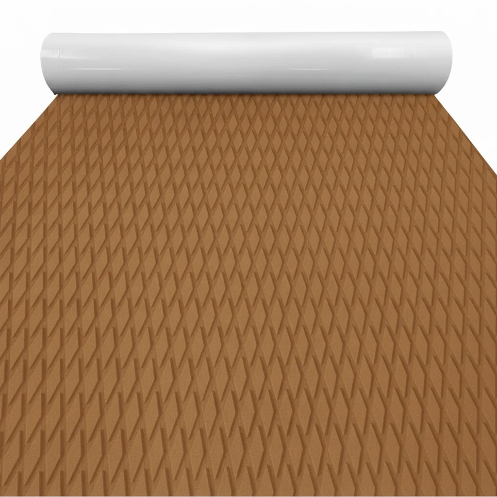 (Marrón) 1150x310 mm, espuma EVA, alfombrilla antideslizante para tabla de surf, textura de diamante, para kayak, piscina, monopatín