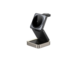 Cargador inalámbrico magnético 3 en 1 plegable y seguro para iPhone 15, 14, 13, 12 Pro Max, mini y Apple Watch 2 y 9