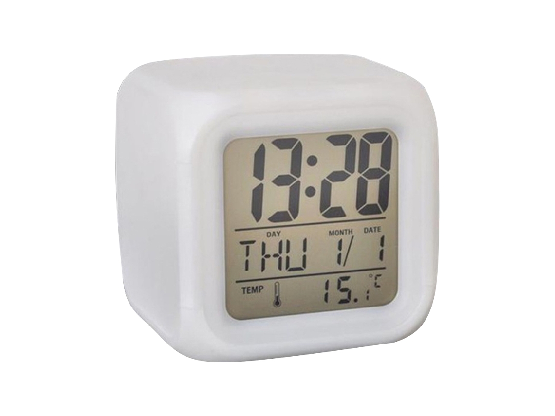 Reloj de color, cambio de color, silencioso, luz nocturna, temperatura RNEMITERY