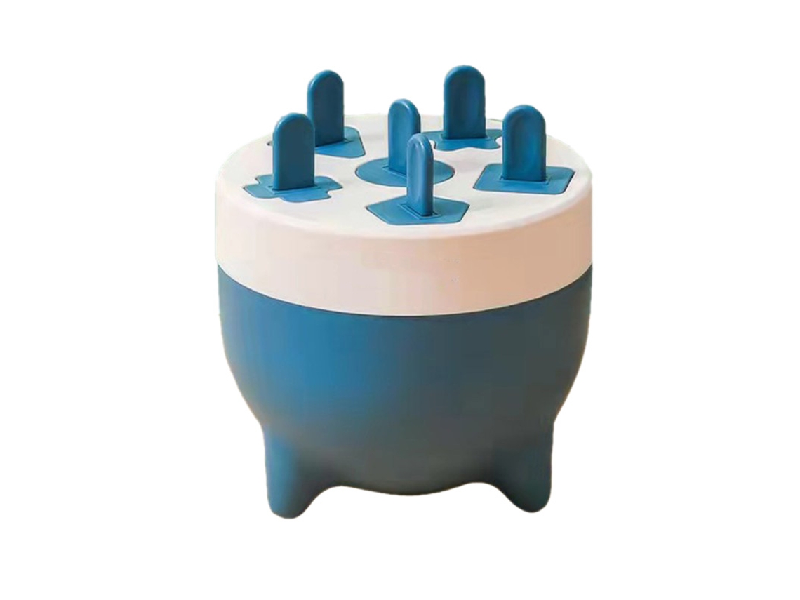 Molde Para Mini Paletas Heladas, Desmontable, 6 Cavidades, Material Pp Seguro Y Duradero, Azul.