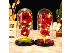 Fasst-rosa Galáctica Inspirada En La Bella Y La Bestia - Flor Artificial Para Decoración Hogar, Bodas, San Valentín Y Regalos De Día De La Madre