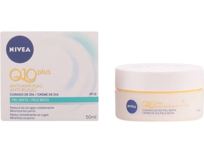 Crema Facial NIVEA Q10 ml+ Anti-Arruga Day Crema Spf15 Piel Mixta 50 ml