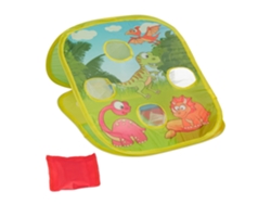 Relaxdays Juego Lanzamiento Infantil, Diseño Dinosaurios, 4 Sacos De Arena, Puntería, Montaje Instantáneo, Multicolor