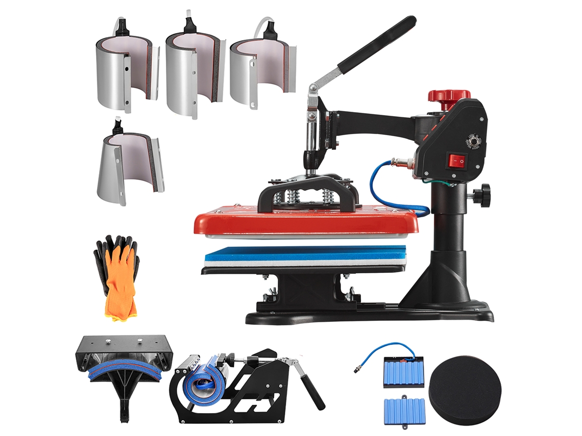 Prensa térmica SucceBuy 10 en 1
Máquina de impresión por sublimación de 38 x 30 cm
Para bolígrafos, tapas, tazas y camisetas (Roja)