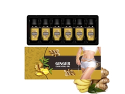 Aceite Esencial para Vientre 6 Unidades 10ml Drenante y Reafirmante Hidratante Reductor Masaje para Abdomen y Piernas