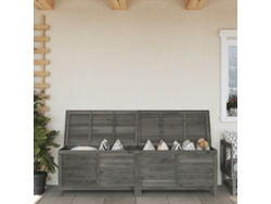 Caja de almacenamiento para jardín (198,5 x 50 x 56,5 cm), abeto macizo, antracita, DKD HOME DECOR