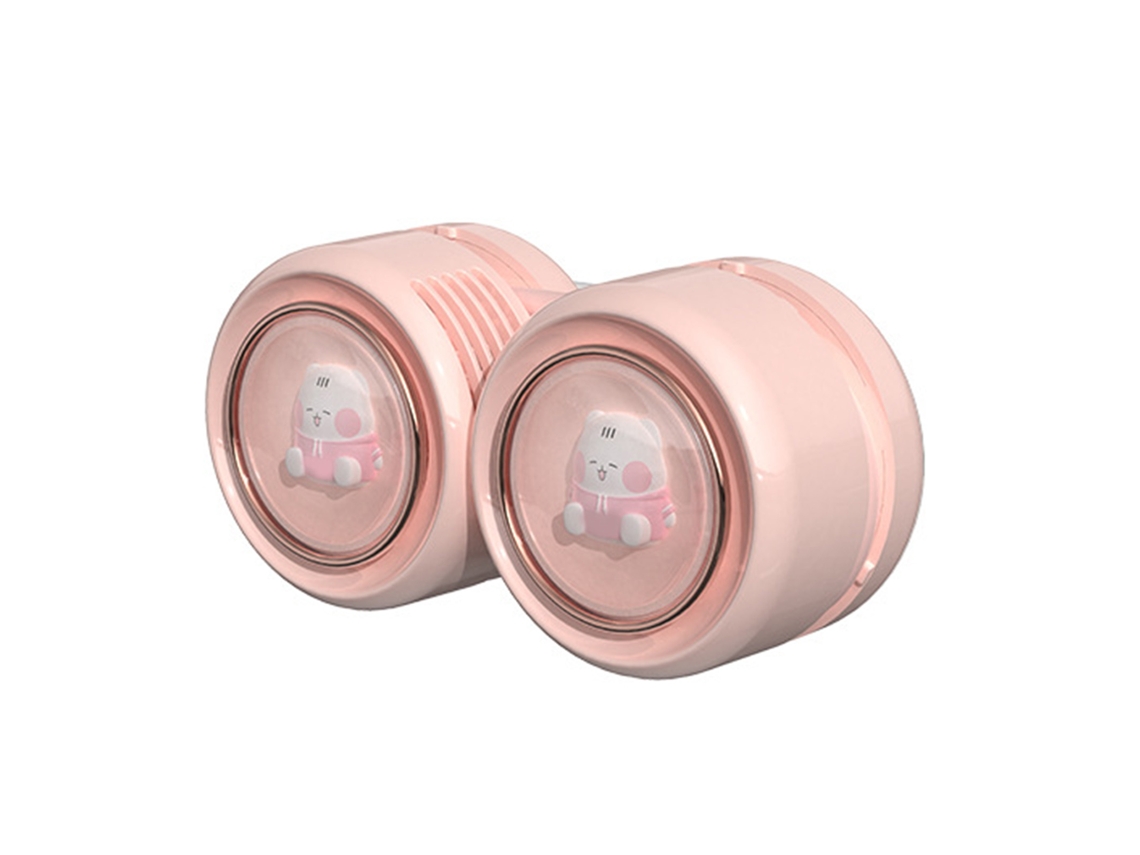 Mini ventilador portátil de mano recargable por USB con múltiples velocidades, color rosa