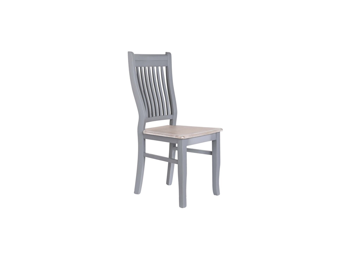 Silla Paulownia en MDF gris, 40x42x94,5cm ALEXANDRA HOUSE LIVING