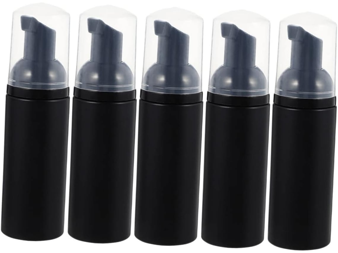 Conjunto De 5 Frascos Pequenos De Gel Espumante Reutilizáveis E À Prova De Vazamentos, Ideais Para Viagens E Banheiro.