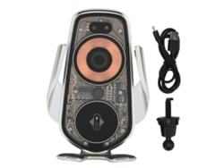 Cargador inalámbrico para coche, funda transparente, soporte para teléfono, cargador inalámbrico para teléfonos de 4,7 a 7 pulgadas Q8