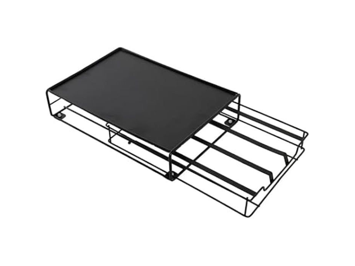 Organizador de cápsulas de café DKD Home Decor de metal negro, 21 x 31 x 7,5 cm, diseño contemporáneo