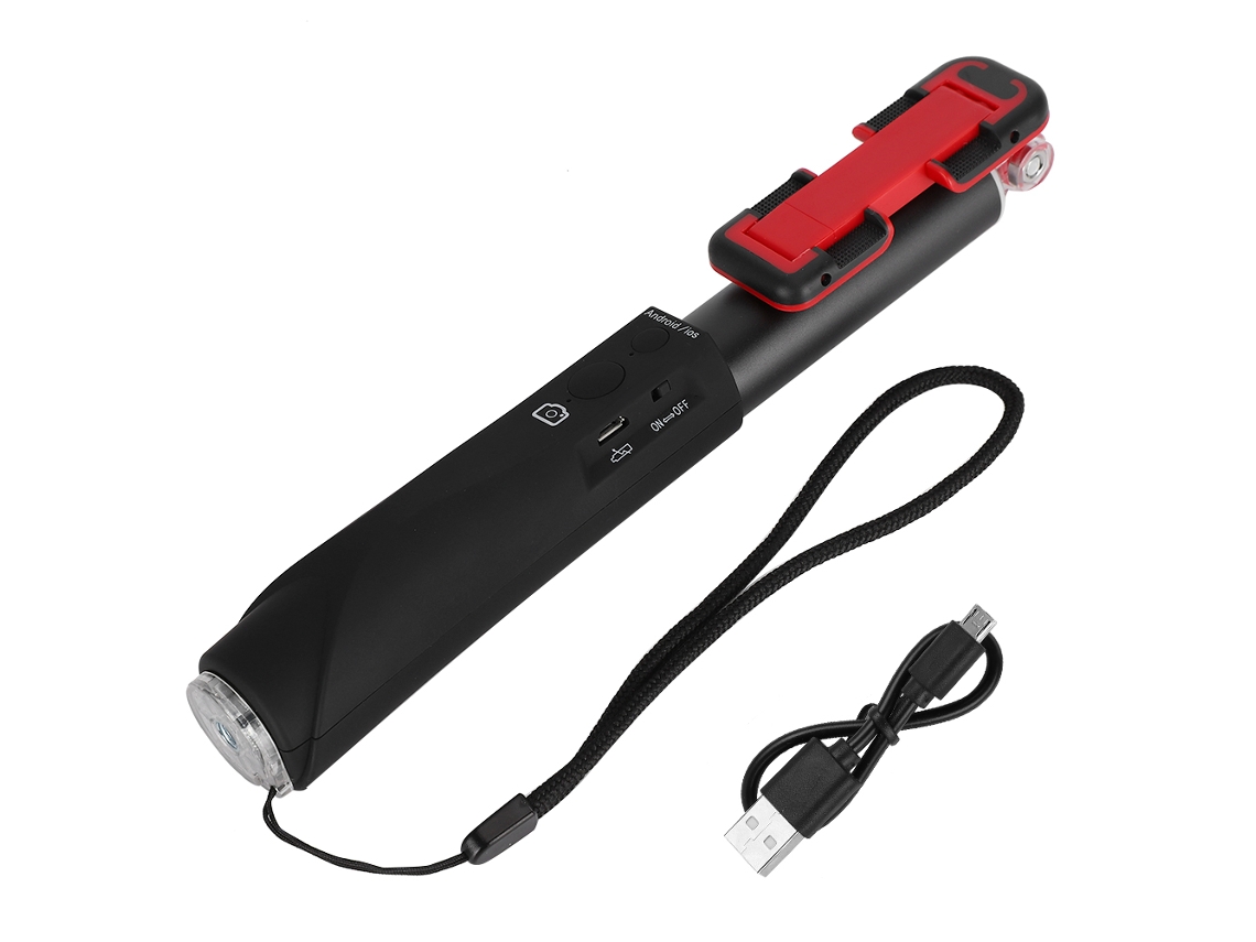 Palo Para Selfies Todo En Uno Con Bluetooth Y Cable Usb (pinza Ampliada)