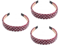 Conjunto De 3 Faixas De Cabelo Femininas Com Cristais, Estilo Scrunchie, Para Cabelo Casual Ou Com Detalhes Em Arco.