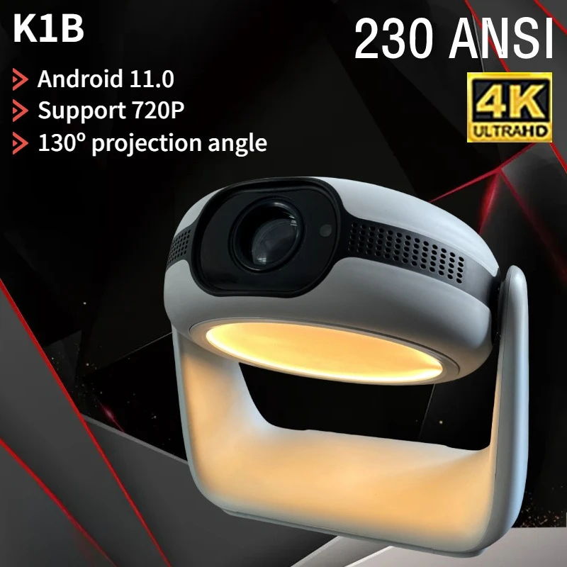Lámpara de escritorio eléctrica con proyector, compatible con Wi-Fi 6 y Android 11.