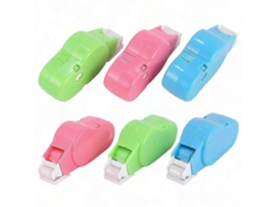 Dispensador de pegamento para álbumes de recortes, rollo de cinta adhesiva para manualidades, sin arrugas, rosa, 6 piezas GOKOCO