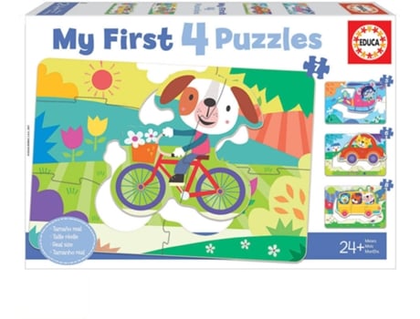 Puzzle EDUCA My First Puzzles Vehículos 5-6-7-8 (Edad Mínima: 2 Años - 5-8 Piezas)