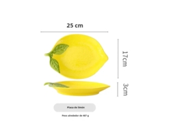 (plato De Limón) Plato Creativo De Cerámica Con Forma De Limón, Tazón De Sopa, Tazón De Refrigerio, Frutero