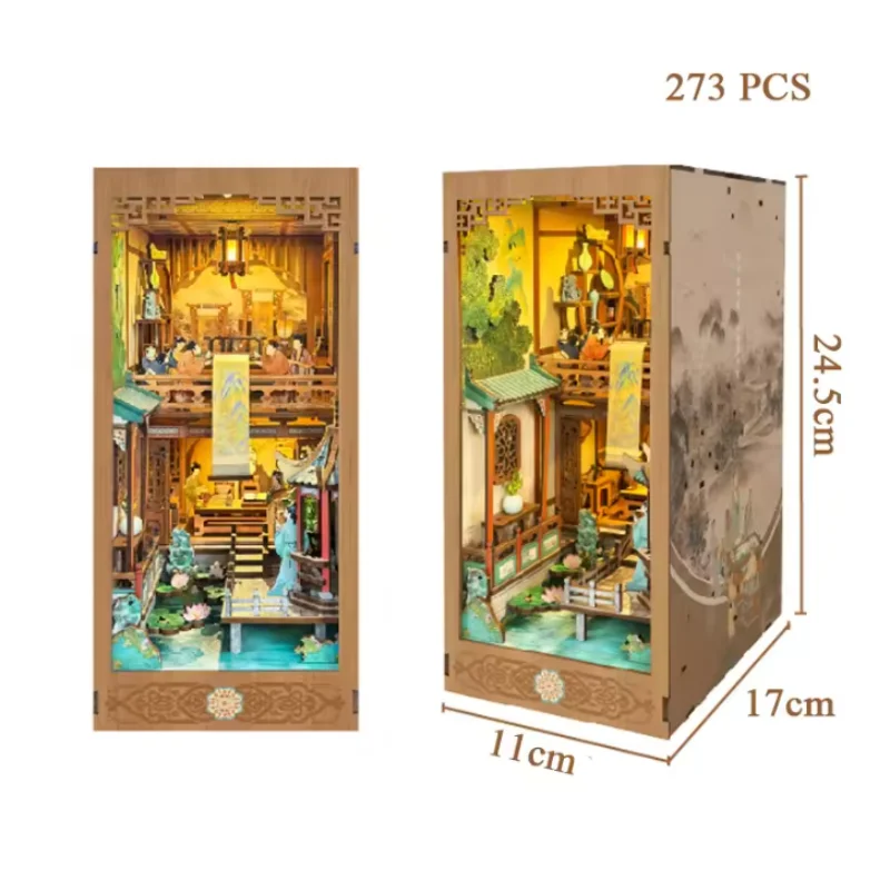 Rincón De Pintura China Diy, Casa Antigua 3d Activada Por Sensor