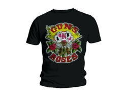 Camiseta ROCK OFF Guns N Roses - Cards Negro (Talla: XL)