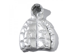 2026-chaqueta De Hombre Con Cremallera Completa Capucha Gruesa De Algodón Abrigo Invierno Caliente Ugj 4xl Silve