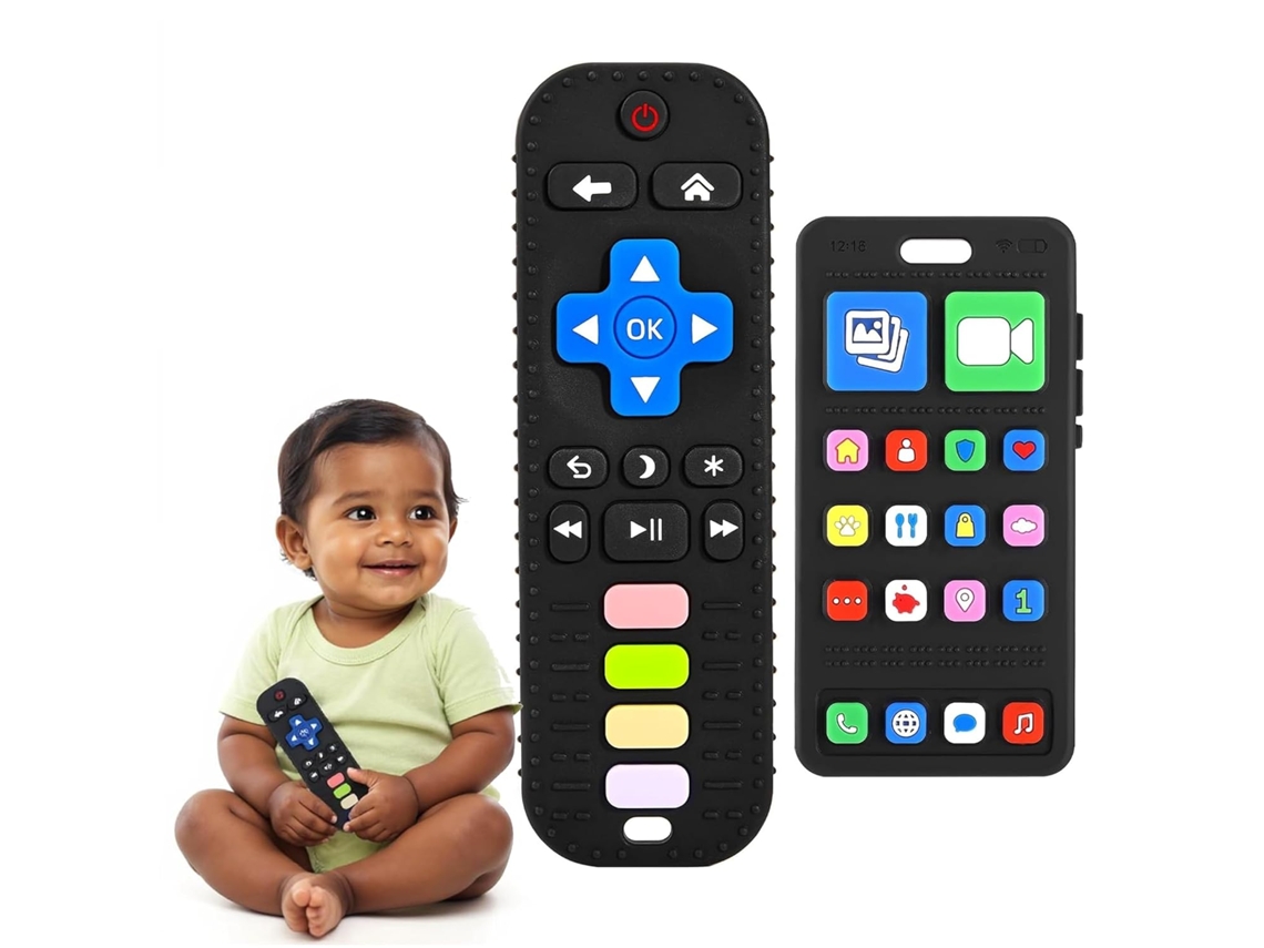 Juguetes Para La Dentición Del Bebé, 2 Piezas, Forma De Control Remoto, Para Bebés De 3 A 18 Meses Czhhmart
