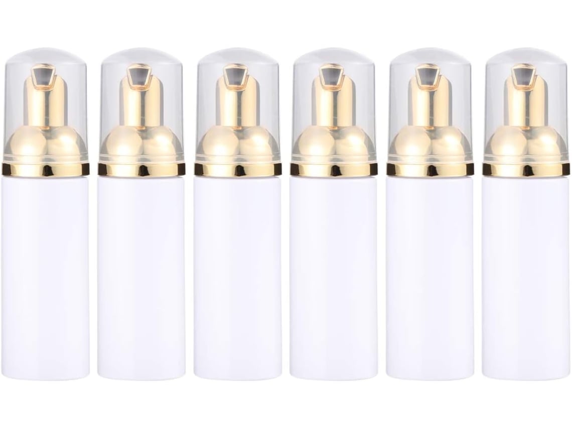 De 6 Frascos Espumadores Com Bomba Dourada, Dispensador De Cosméticos Para Banheiro E Quarto.