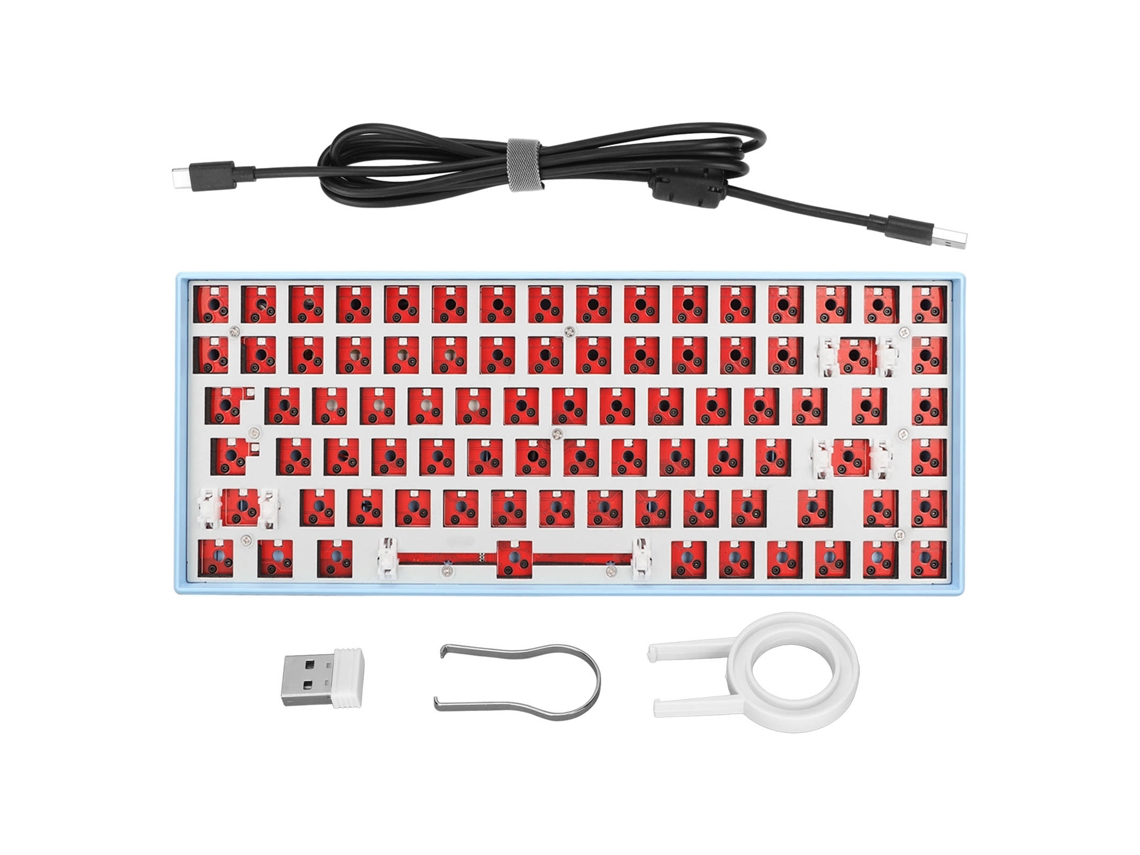 Kit de teclado mecánico de intercambio en caliente para armar con 84 teclas