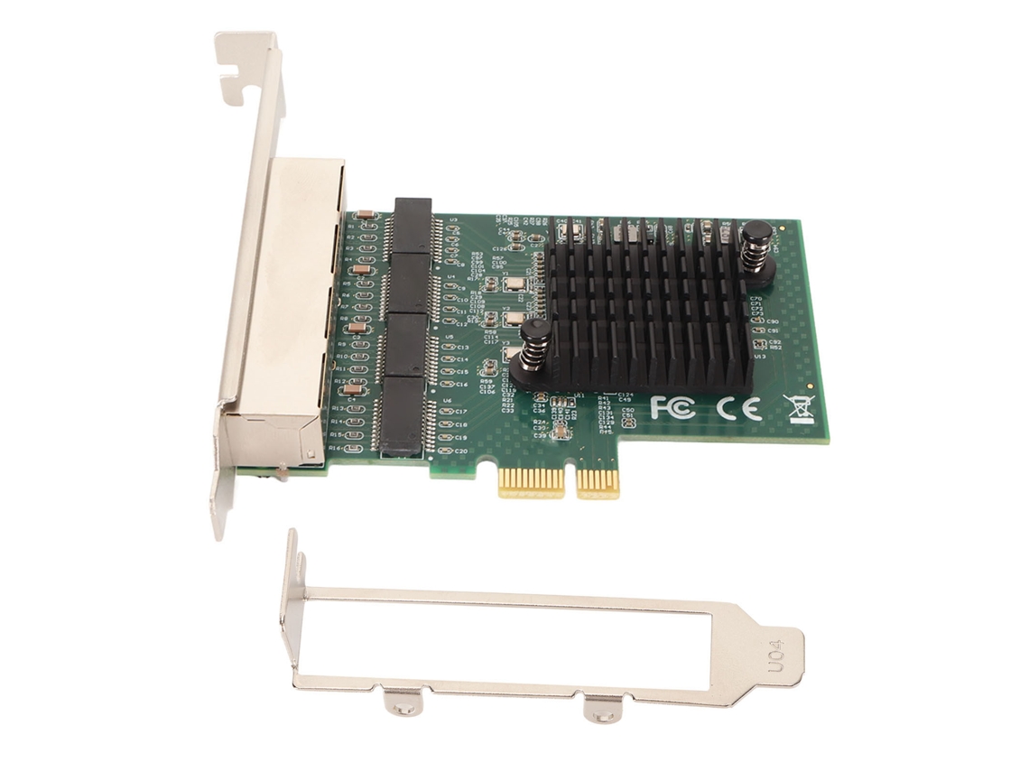 Placa De Rede Pcie X1 4 Portas Gigabit Ethernet Rj45 Rtl8111 Chip Na8111 T4 Para Windows