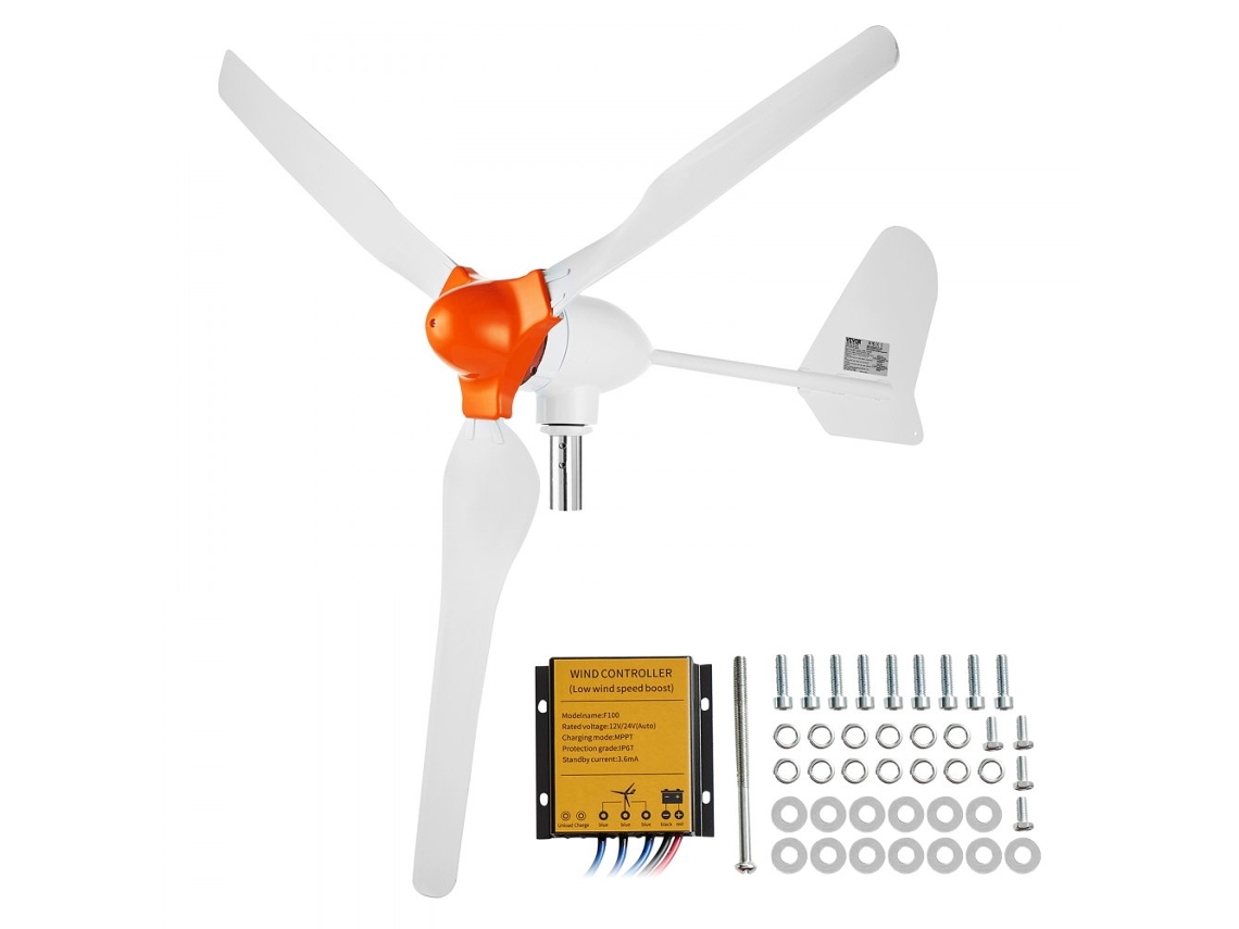 Máquina de limpieza ultrasónica Tekmaquinas, generador eólico de 800 W con hélices de fibra de vidrio y controlador MPPT
