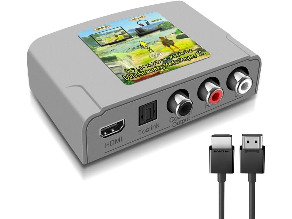 Adaptador Óptico Extractor De Audio Compatible Con 3,5 Mm
