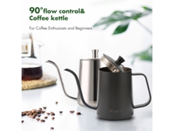 Hervidor De Café De Acero Inoxidable De 600 Ml Con Termómetro: Un Regalo Para Los Amantes Del Café.