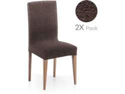 Pack de 2 Fundas Elásticas para Silla MILICA Spongy Marrón (40x70 cm)