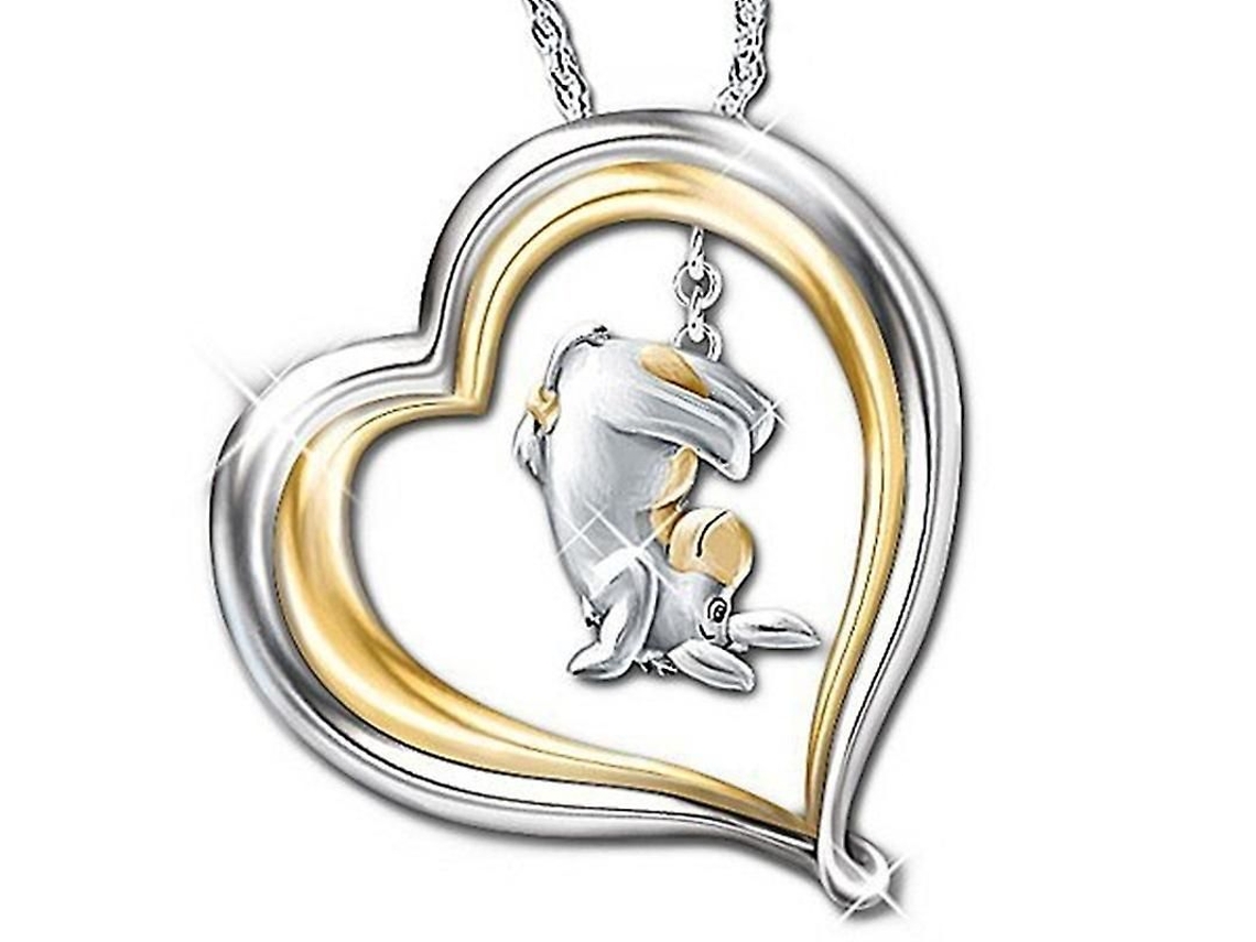 Collar Con Diseño De Animal Pequeño Y Personalidad Femenina, Chapado En Oro Blanco, Nuevo.