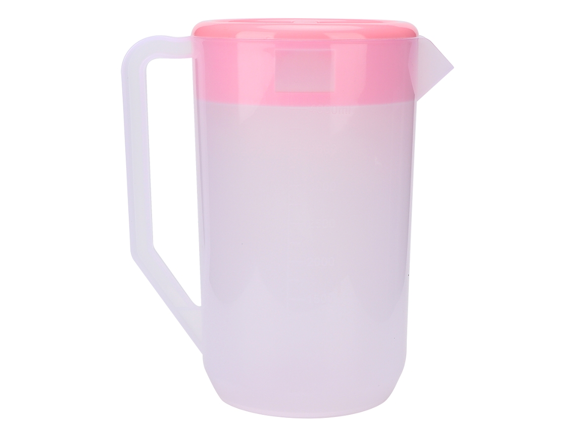 Botella fría de plástico de gran capacidad de 4000 ml, no tóxica (tapa transparente rosa) KOFIHETY